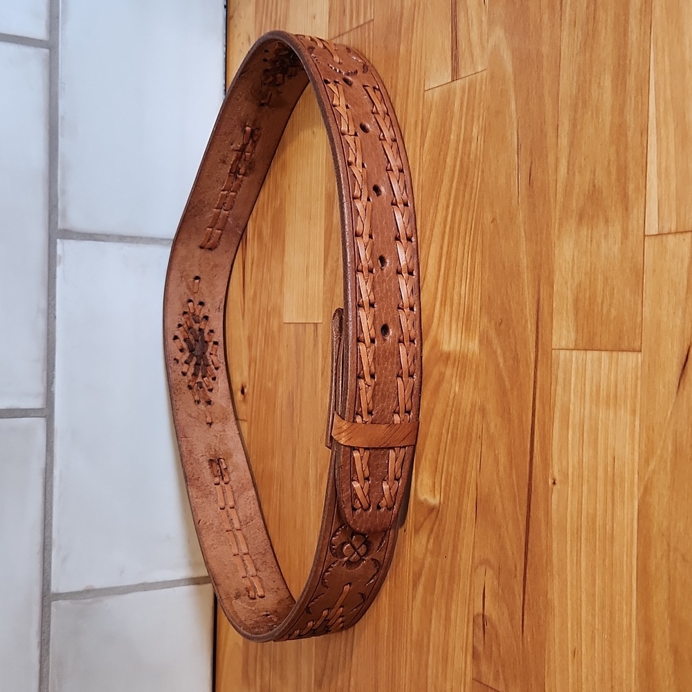 Made in Mexico Tan Leather Belt - No Buckle